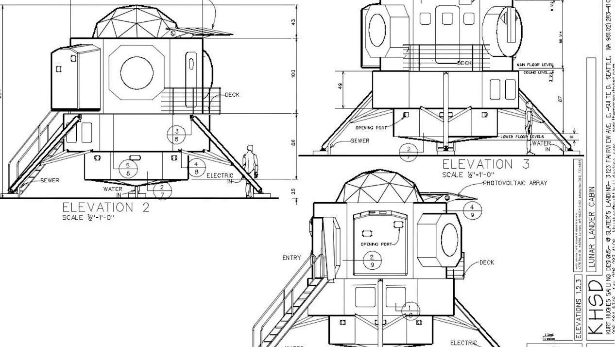 Inside The Lunar Lander Tiny House in Beverly, Washington