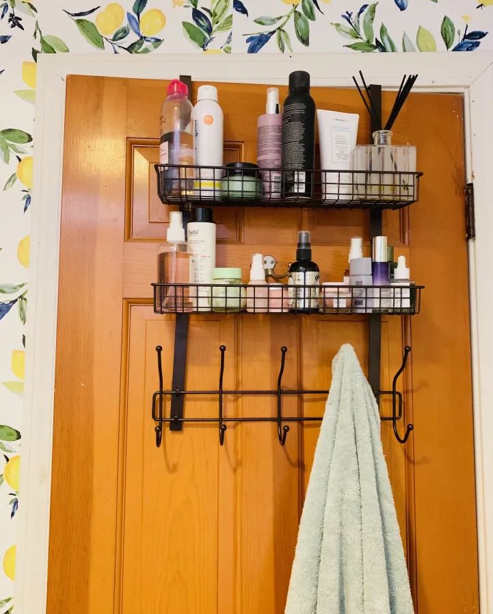 Small bathroom hanging shelf 13