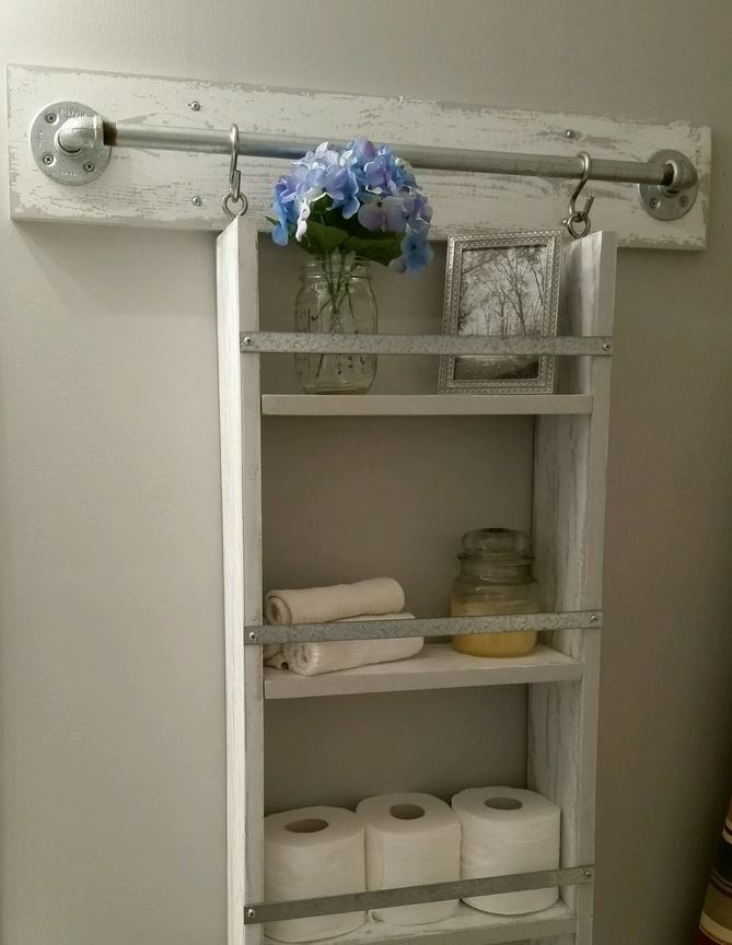 Small bathroom hanging shelf 2