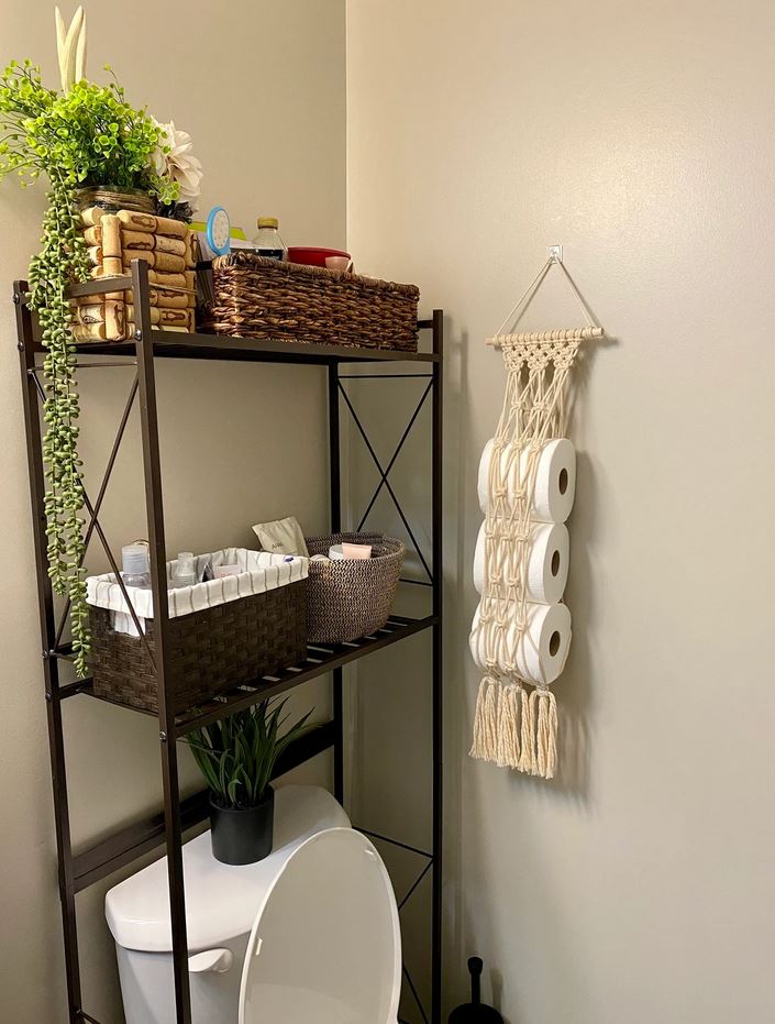 Small bathroom hanging shelf 25