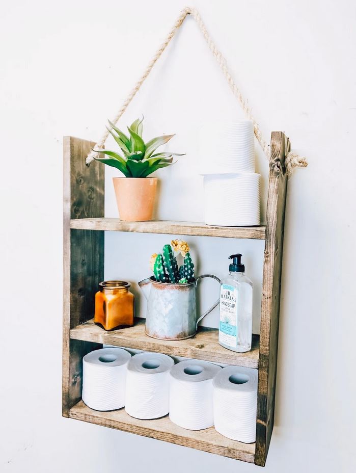 Small bathroom hanging shelf 8