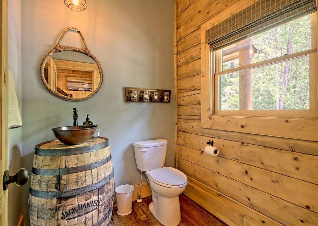 rustic small bathroom shower ideas