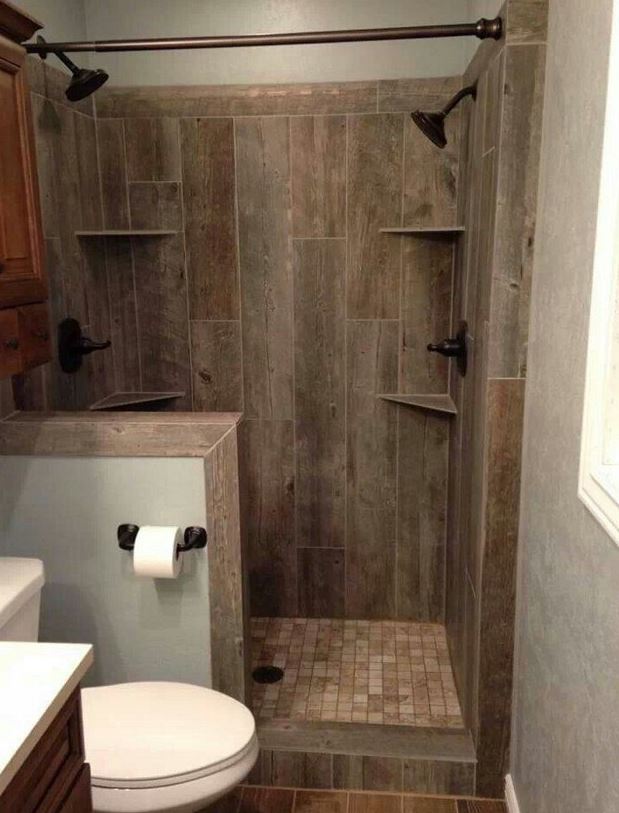 rustic small bathroom shower ideas