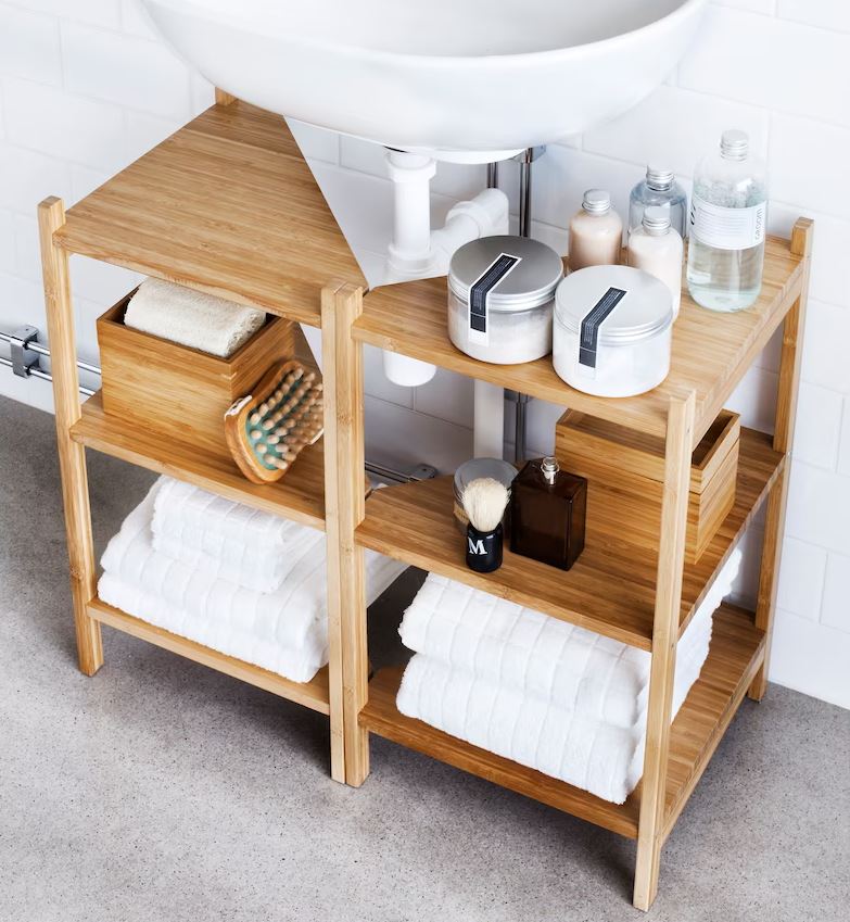 small bathroom sink shelf ideas 1