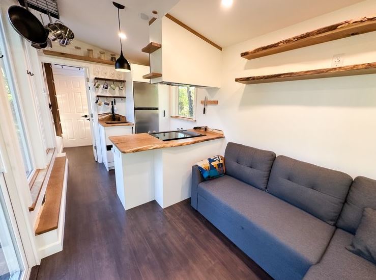 Scandinavian Themed Tiny House Living Room