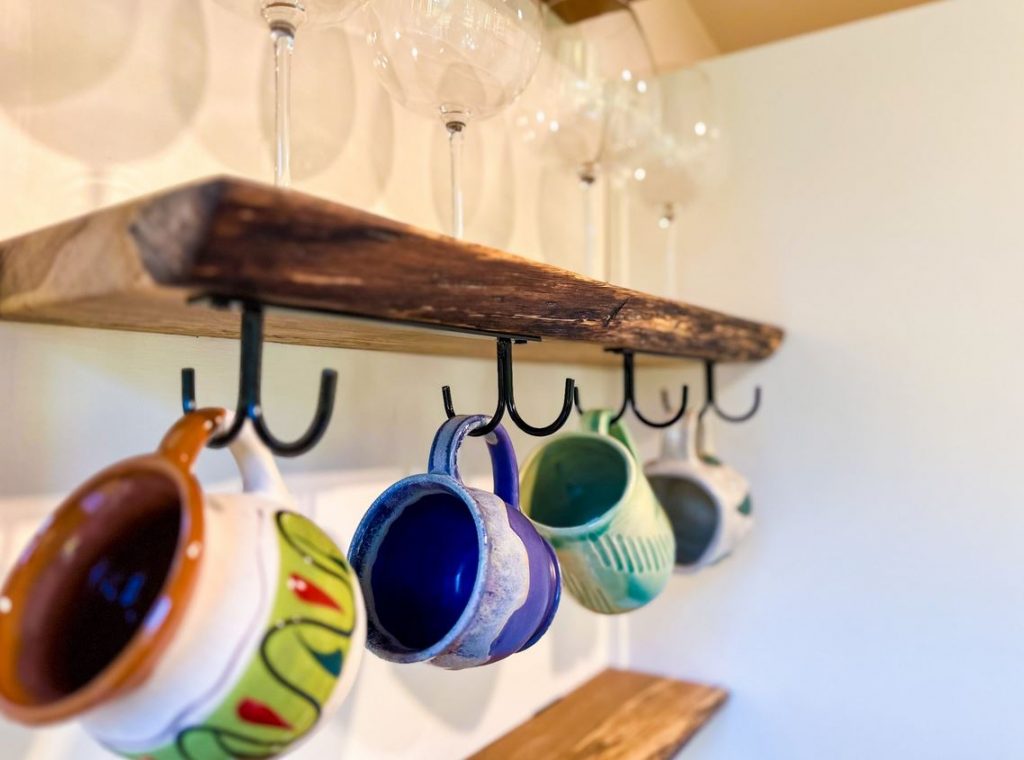 Hanging hooks in a small kitchen