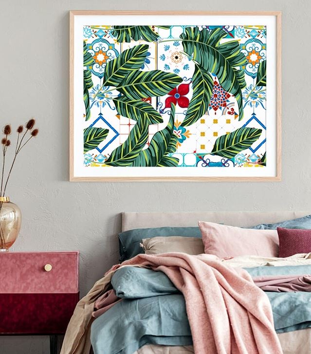 Botanical prints Boho decor ideas for your tiny house