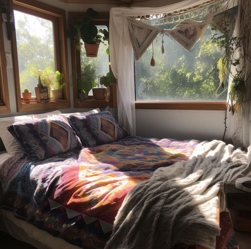 Boho bedding decor ideas 4