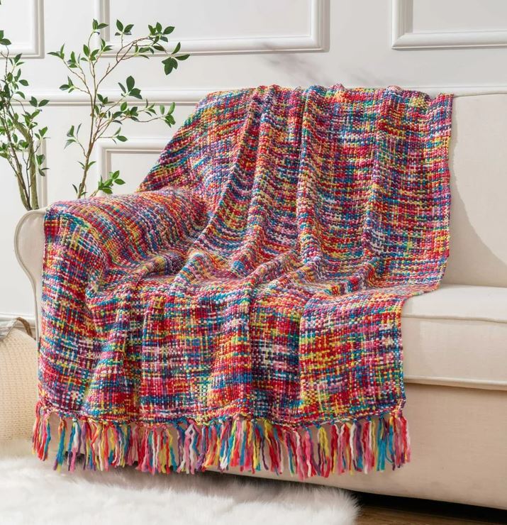 Throw blanket idea for boho decor