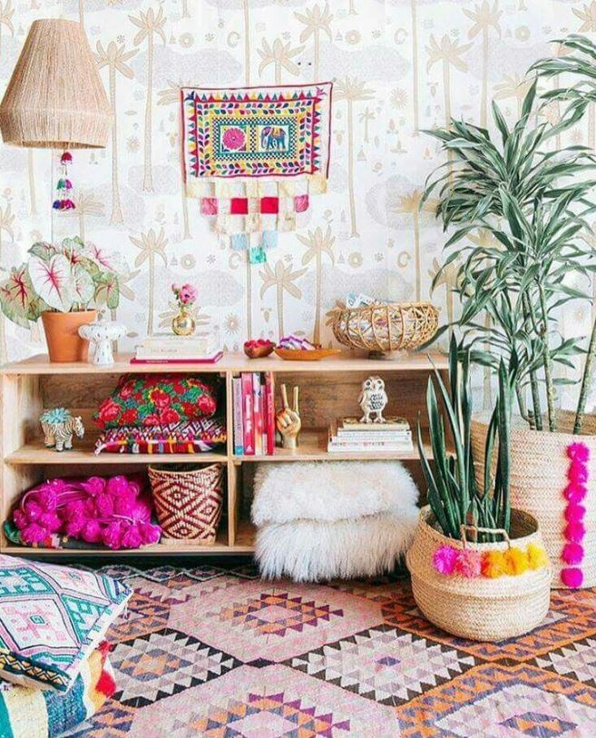 Pink boho decor 