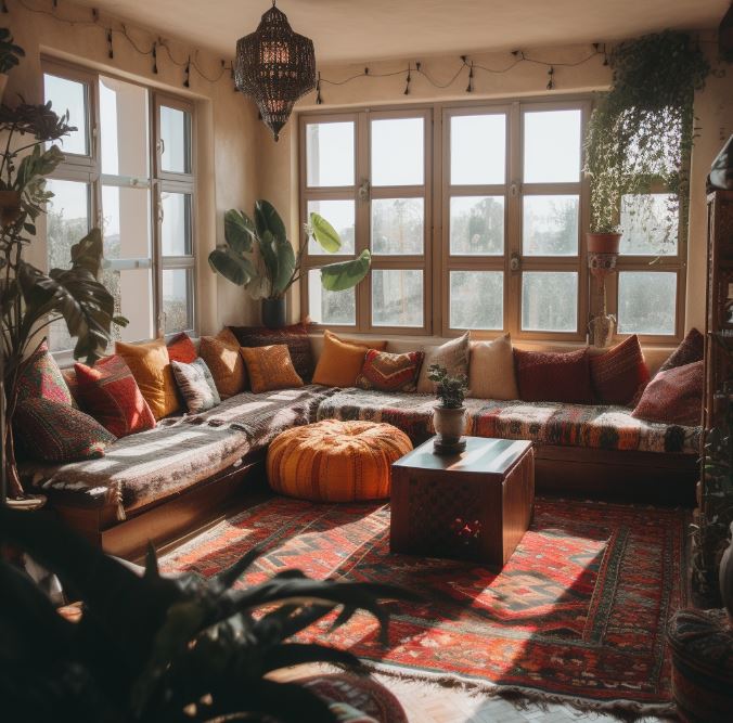Arabic sofa for boho decor