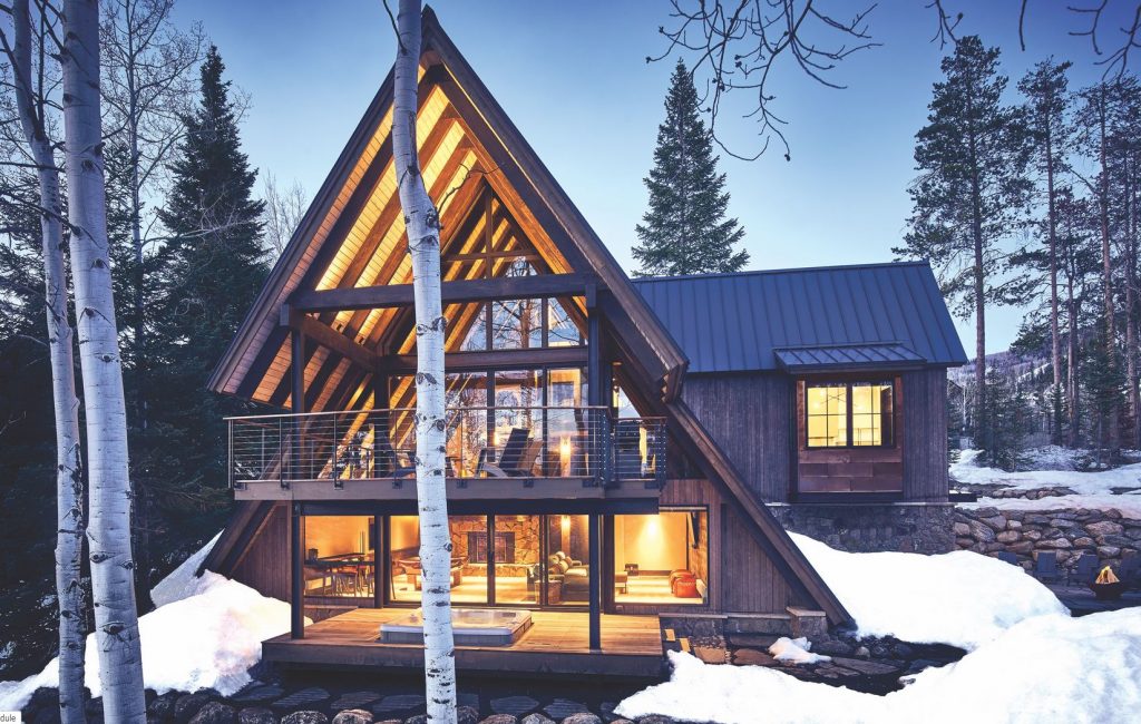 A Frame Tiny House in a Mountain