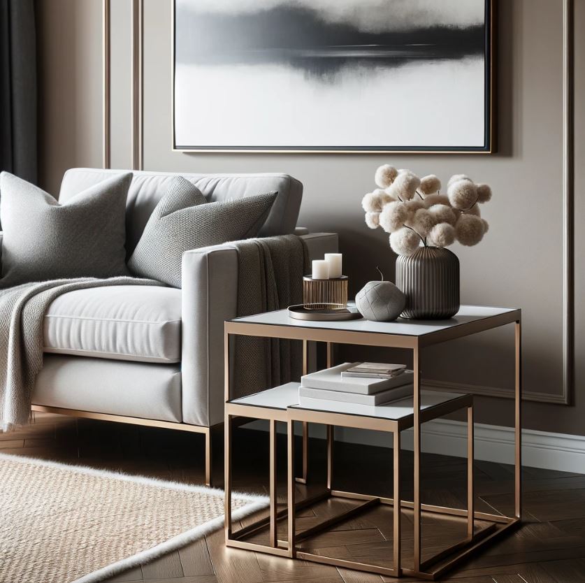 Nesting Tables in a Small Living Room